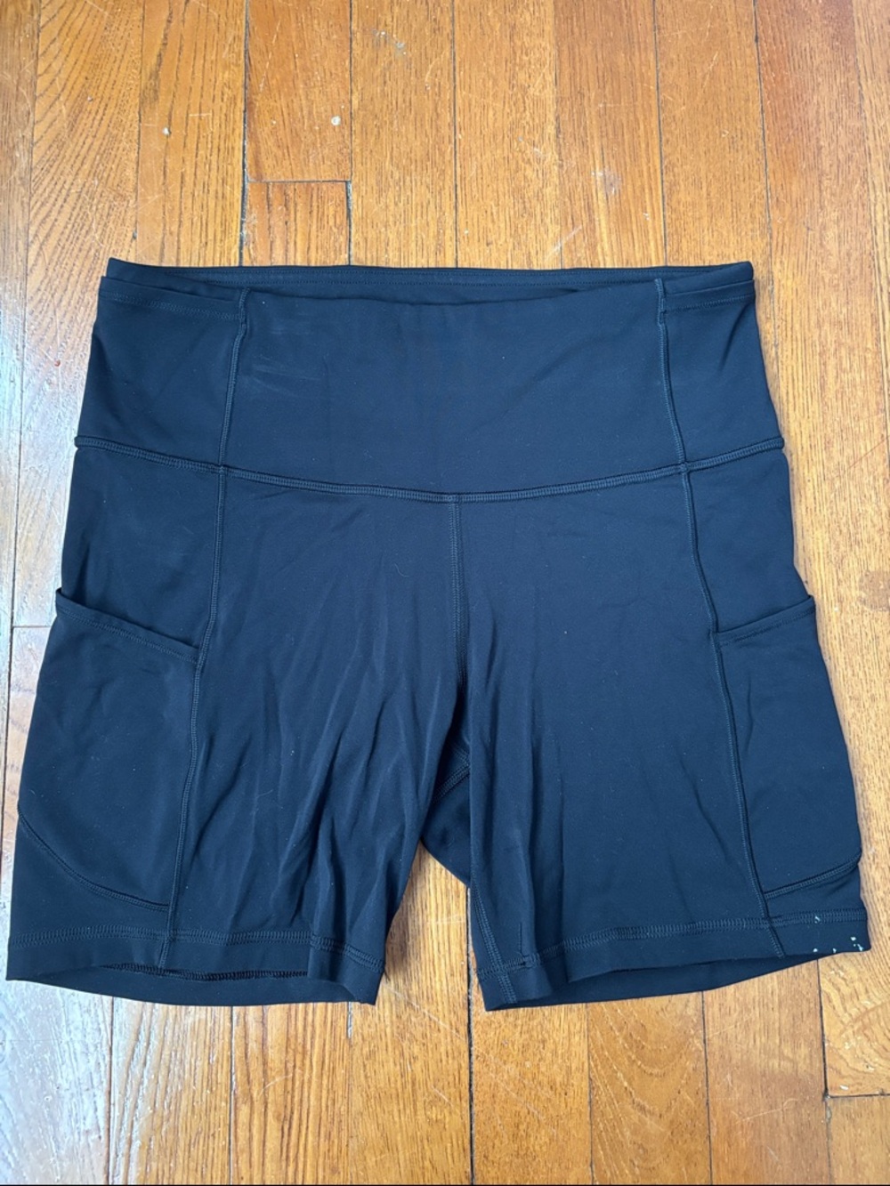 lululemon athletica Black High-Rise Bike Shorts with Side Pockets